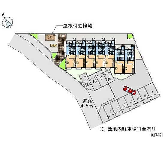 ★手数料０円★甲府市横根町　月極駐車場（LP）